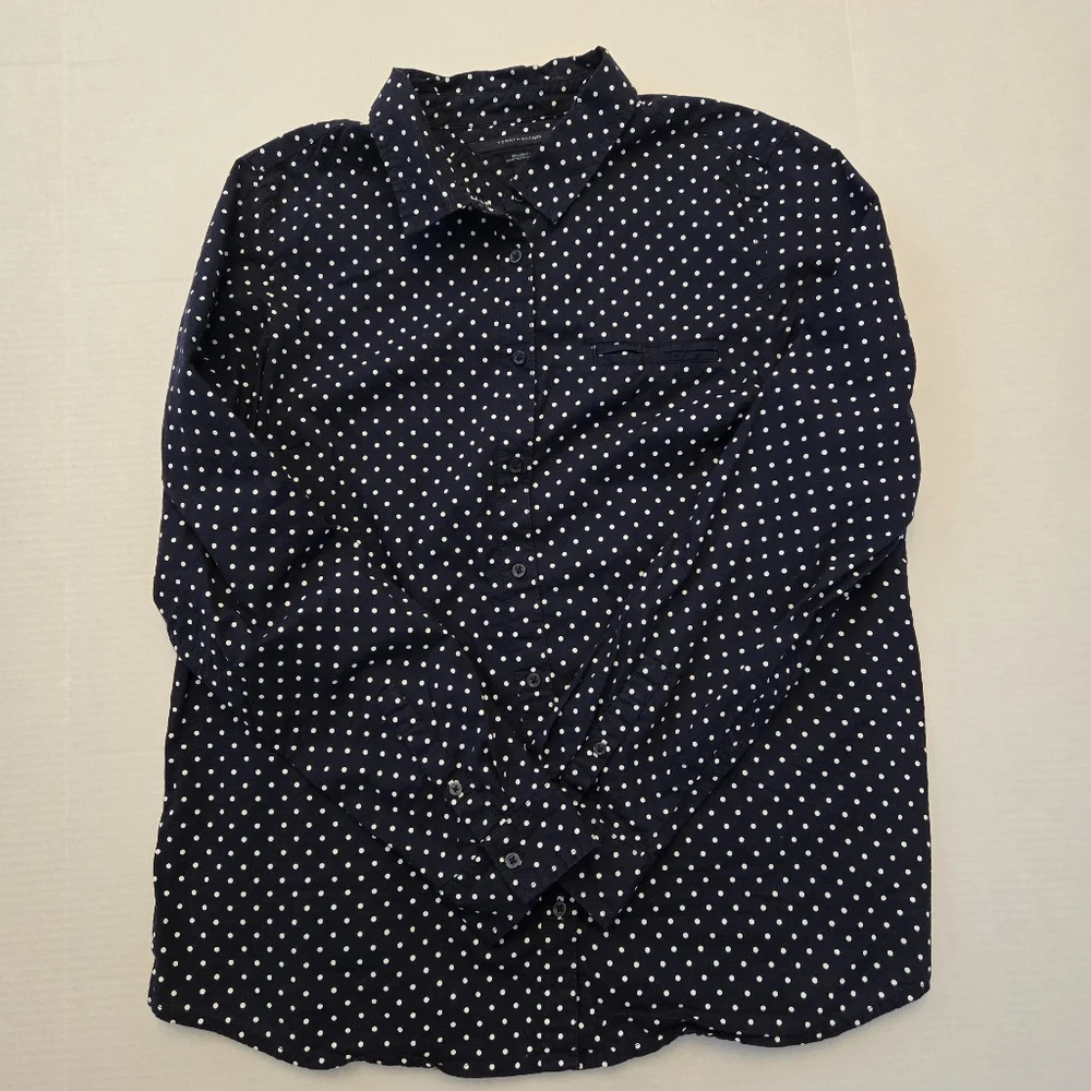 Tommy Hilfiger Relaxed Fit Mem's Polka Dot button-down shirt size XL - Picture 2 of 9